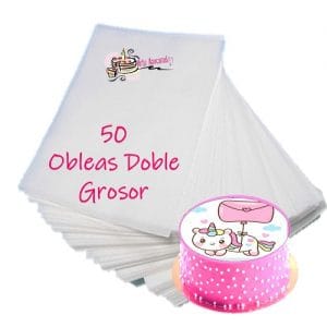 Hojas de arroz doble grosor 50 pzas