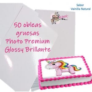 50 obleas gruesas brillantes Glossy